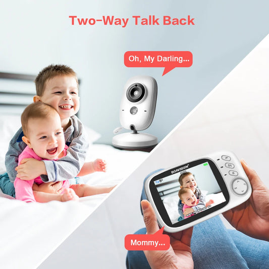 VB603 Video Baby Monitor 2.4G Wireless With 3.2 Inches LCD 2 Way Audio Talk Night Vision