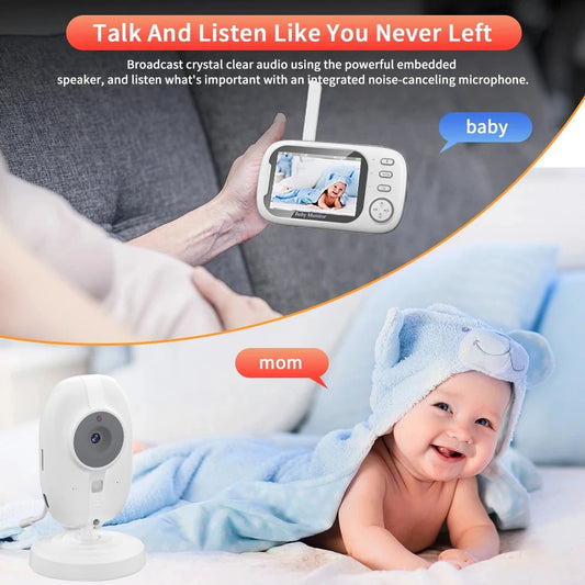 Cdycam New 3.5 inch Wireless Video Baby Monitor Night Vision Temperature Monitoring