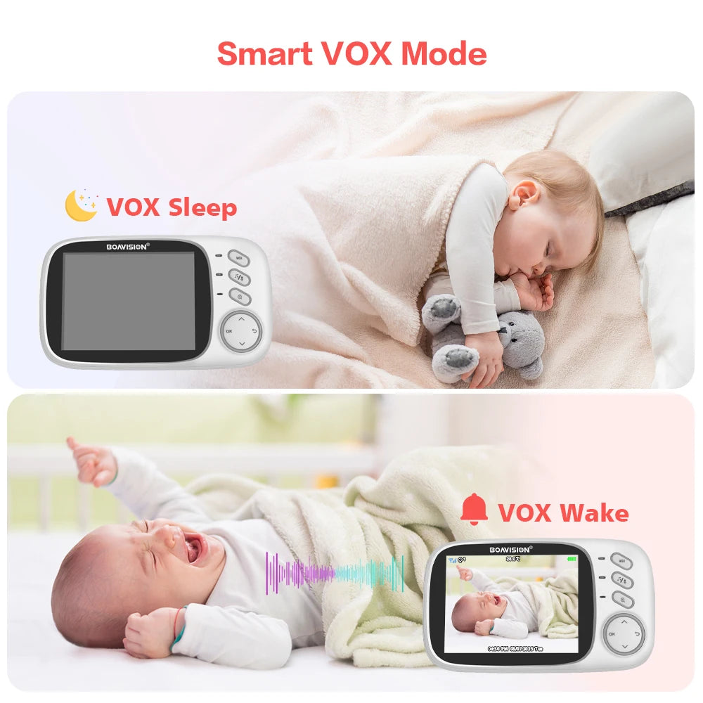 VB603 Video Baby Monitor 2.4G Wireless With 3.2 Inches LCD 2 Way Audio Talk Night Vision