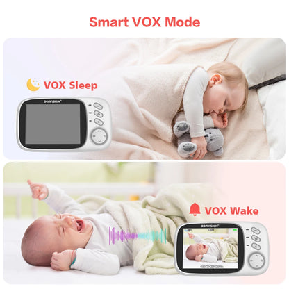 VB603 Video Baby Monitor 2.4G Wireless With 3.2 Inches LCD 2 Way Audio Talk Night Vision