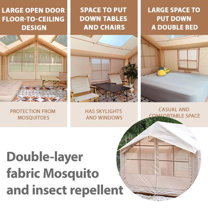 Inflatable Tent for Camping - 6-8 Person Ultra-Quick Setup Blow Up Tent,80.73 Square Feets