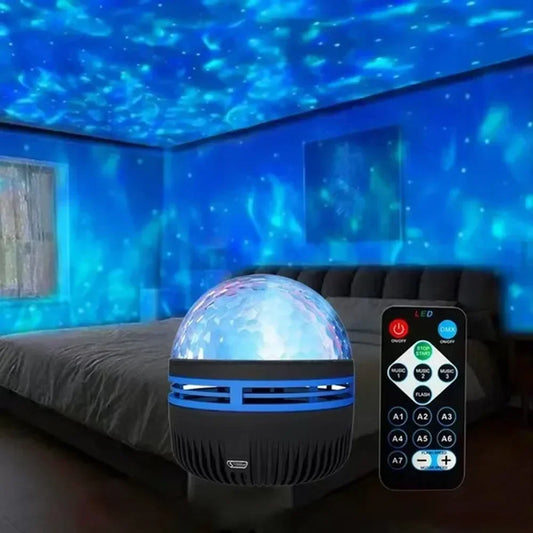 1pc Ocean Wave Projector,With 7-Colors Patterns & Remote Control,USb Powered For Bedroom Home Theater, Ceiling, Room Decor