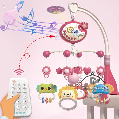 Musical Baby Crib Mobile with Lights Music Projection for Infants Remote Control Crib Toys