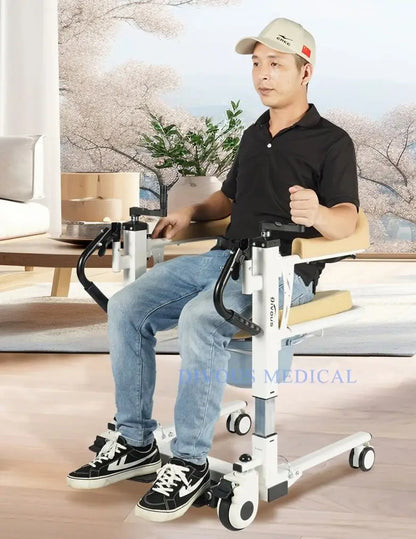Patient Electric Transfer Chair with Commode for Disabled and Elderly Multifunctional Shift Lift