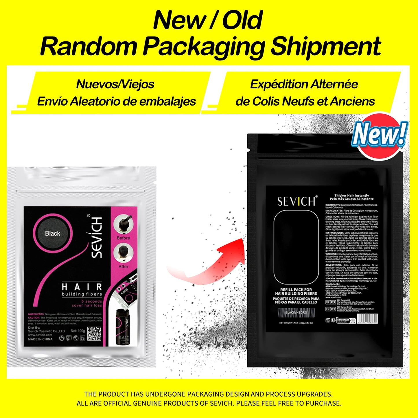 SEVICH Hair Fiber 100g Keratin Hair Fiber Thickening powder