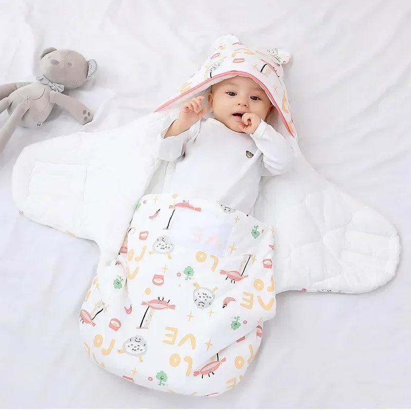 Newborn Baby Sleeping Bags Made of Pure Cotton for Spring, Autumn, Winter