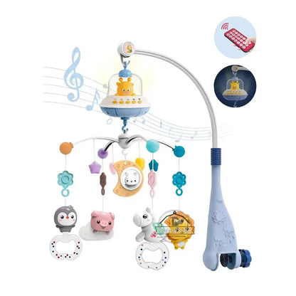 Musical Baby Crib Mobile with Lights Music Projection for Infants Remote Control Crib Toys