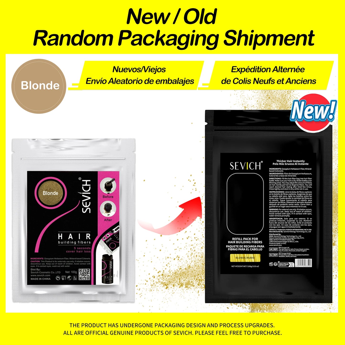 SEVICH Hair Fiber 100g Keratin Hair Fiber Thickening powder