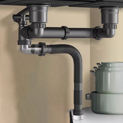 Kitchen Washbasin Sink Bathroom Downpipe Fittings Single And Double Sink Anti-odour Drain Pipe