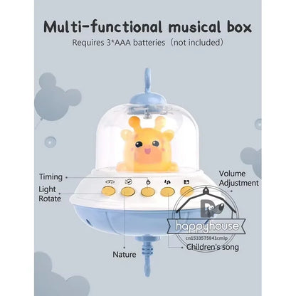 Musical Baby Crib Mobile with Lights Music Projection for Infants Remote Control Crib Toys