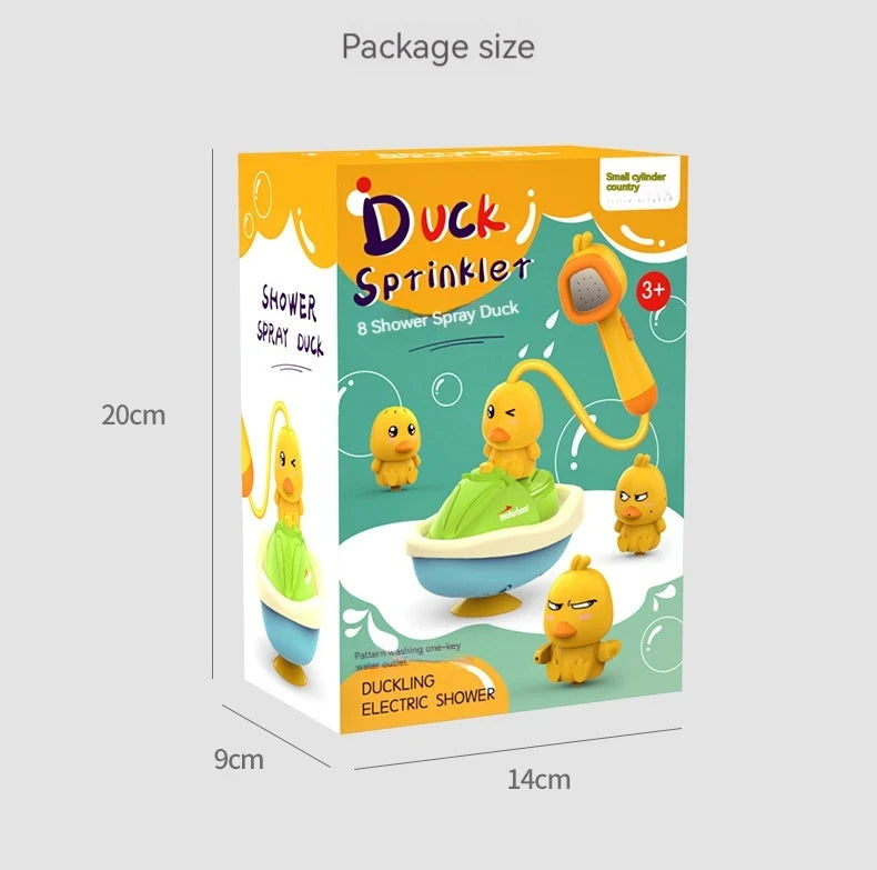 Cute Duck Bathtub Boat Toy with 3 Emotional Ducks Automatic Water Spray Toys