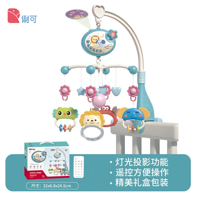 Musical Baby Crib Mobile with Lights Music Projection for Infants Remote Control Crib Toys