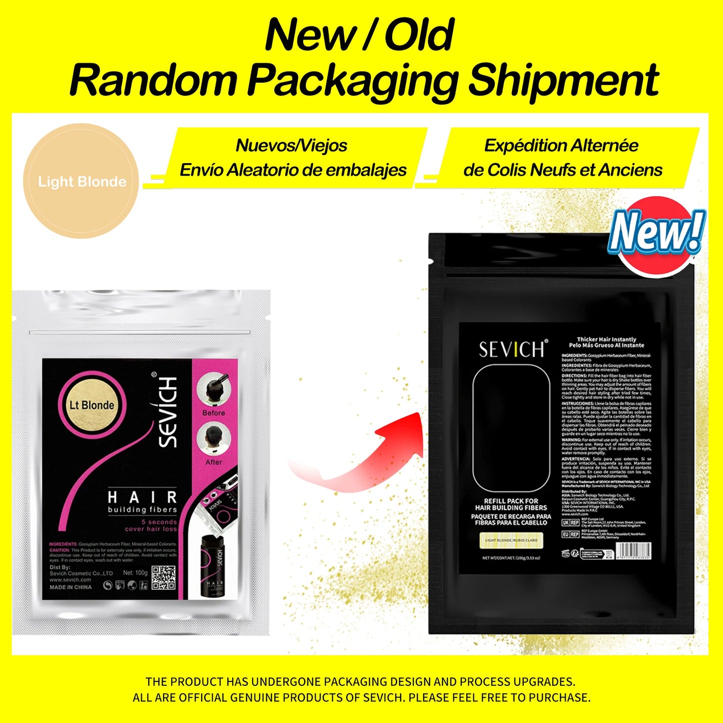 SEVICH Hair Fiber 100g Keratin Hair Fiber Thickening powder