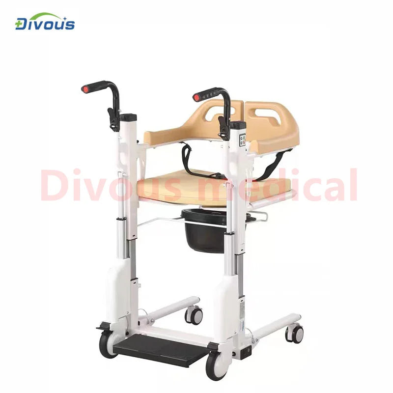 Patient Electric Transfer Chair with Commode for Disabled and Elderly Multifunctional Shift Lift