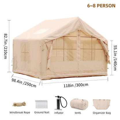 Inflatable Tent for Camping - 6-8 Person Ultra-Quick Setup Blow Up Tent,80.73 Square Feets