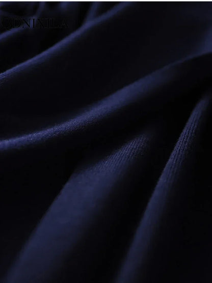 Autumn Winter Sweater Womens Dresses V-neck Wrap Up Dress for Women - Winter Dress