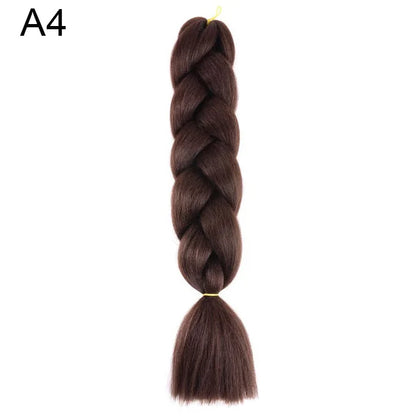 24Inch Synthetic Braiding Hair Extension Ombre Color Rainbow DIY Jumbo Hair Pink Red Blue Hairstyle for Women