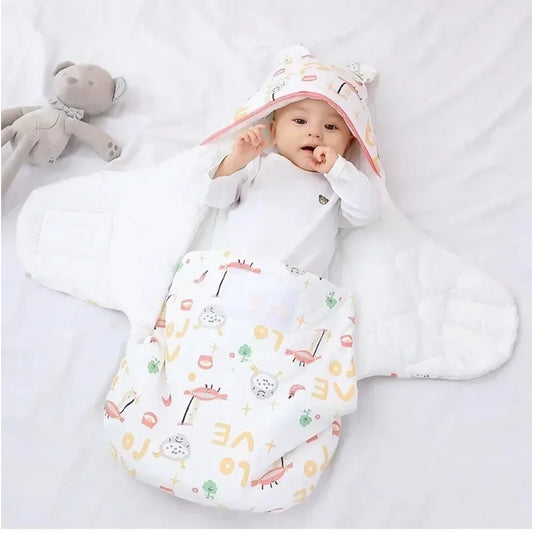 Newborn Baby Sleeping Bags Made of Pure Cotton for Spring, Autumn, Winter