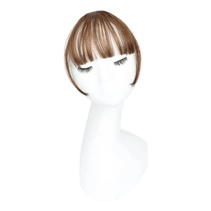 Synthetic Fake Invisible Air Bangs Hair Extension Front Fringes Hairpiece Black Brown Hair Accessories for Women