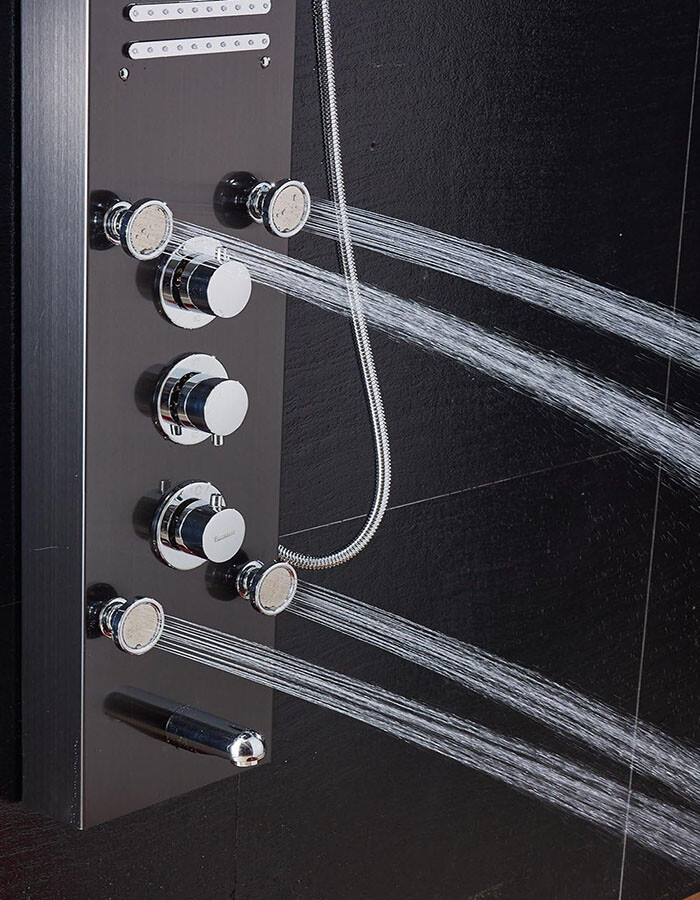 LED shower panel tower system rainfall 2024
