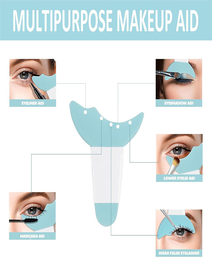 reusable silicone eyeliner aid mascara shield multifunctional