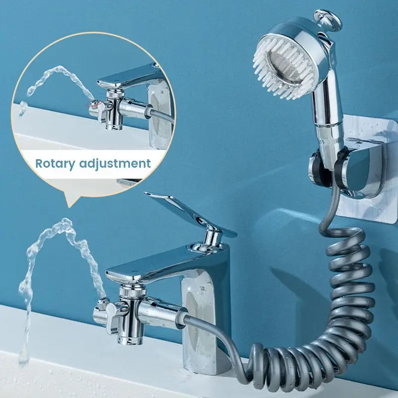 pressurized shower head kit for washbasin faucets